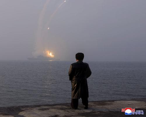 North Korea fires missiles into the sea as US and South Korea conduct military drills